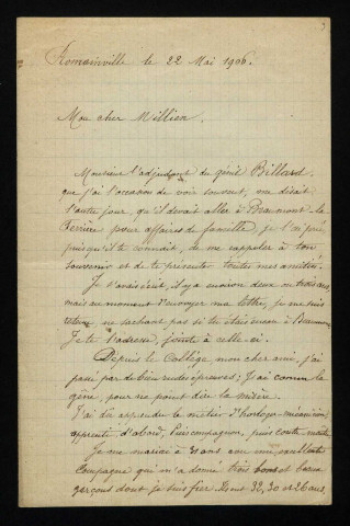 CROS (Alphonse), chansonnier (1840-1910) : 15 lettres, 1 texte imprimé.