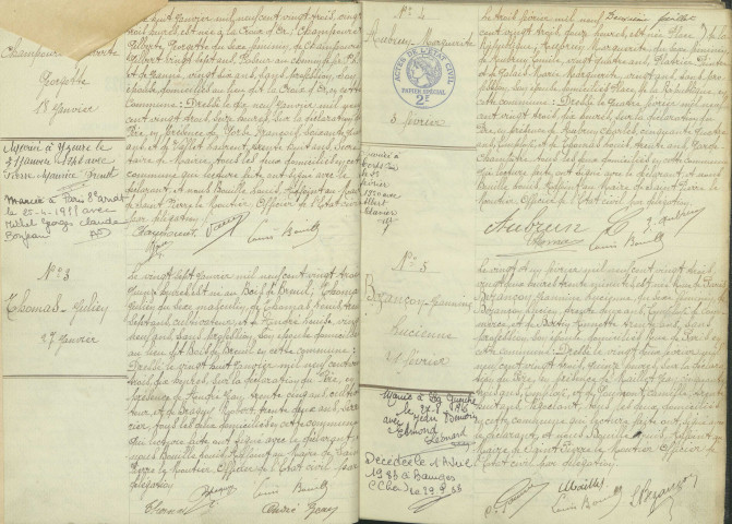 Saint-Pierre-le-Moûtier : actes d'état civil (naissances).