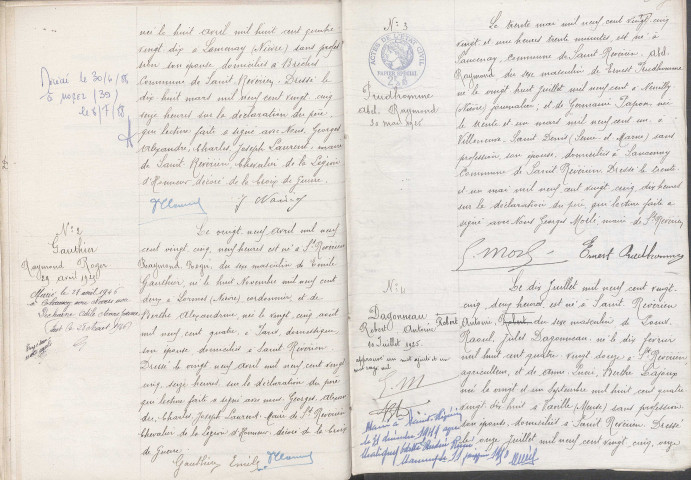 Saint-Révérien : actes d'état civil.