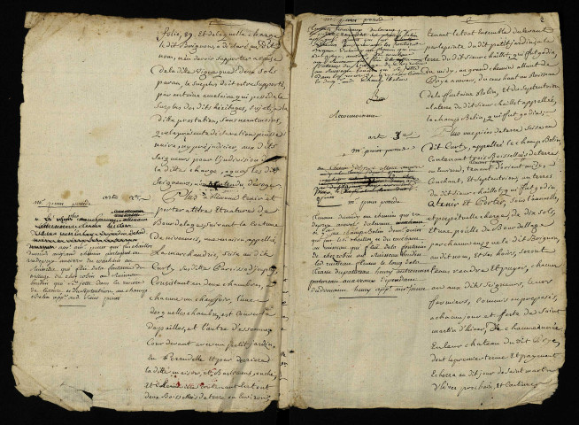 Reconnaissances de biens au profit de la seigneurie de Prye, extraites du terrier établi par Boury.