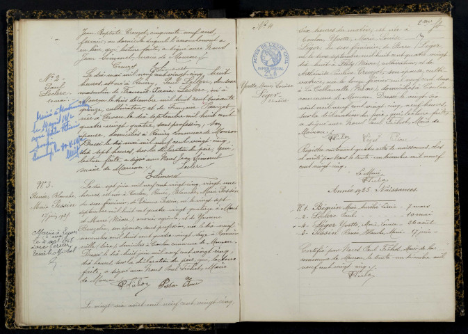 Mouron-sur-Yonne : actes d'état civil.