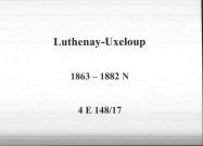 Luthenay-Uxeloup : actes d'état civil.