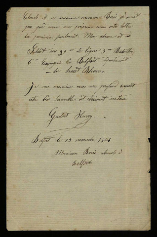 GUIBERT (Henri François), fils de François Guibert : 5 lettres.