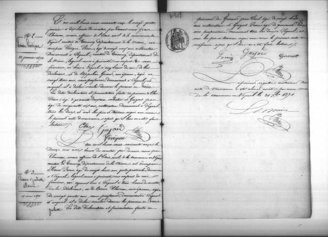 Vignol : actes d'état civil.