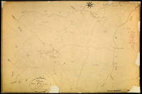 Moux-en-Morvan, cadastre ancien : plan parcellaire de la section F dite de Guise, feuille 1