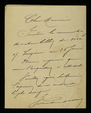 VALENTIN-DOLLAT (Alfred), banquier à La Charité-sur-Loire (Nièvre) : 3 lettres.