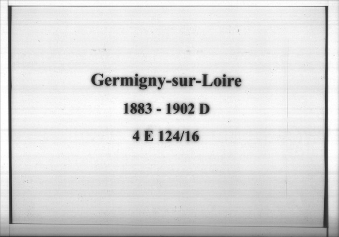 Germigny-sur-Loire : actes d'état civil (décès).