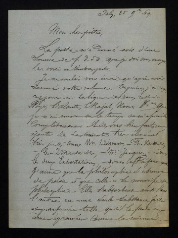 FEUILLET (E.), à Alger : 2 lettres.