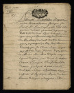 Biens et droits. - Rente Boyau du 26 octobre 1720, assignation sur du vignoble à Saint-Lazare à Nevers en faveur de Desprez seigneur du Perou (commune de Saint-Jean-aux-Amognes) : copie d'un contrat complémentaire du 3 juillet 1721.