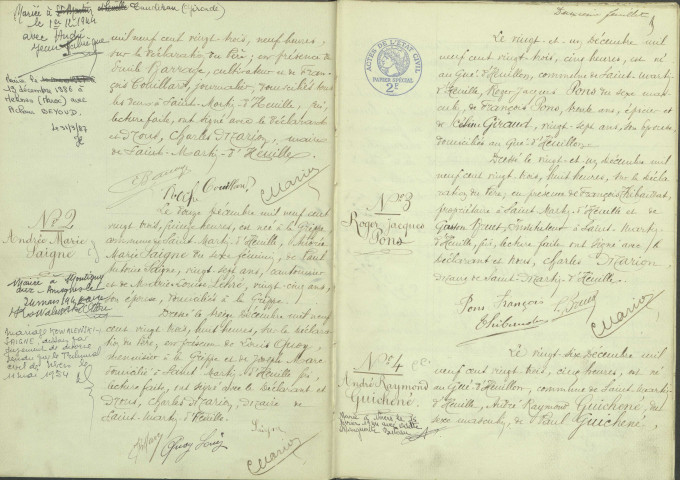 Saint-Martin-d'Heuille : actes d'état civil.