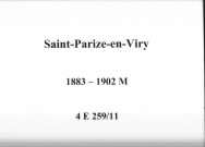 Saint-Parize-en-Viry : actes d'état civil (mariages).