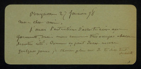MONTEIGNIER Jules, peintre, maire de Dompierre-sur-Nièvre (Nièvre) (1836-1907) : 24 lettres.