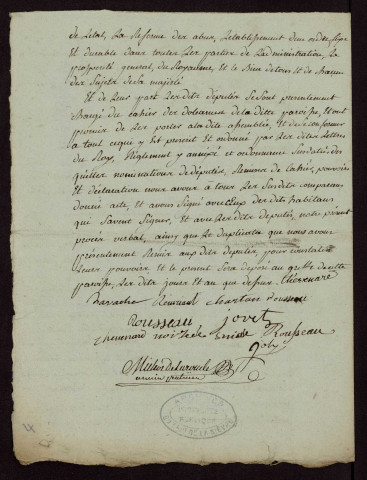 Paroisse de Lurcy-le-Châtel et Ligny : procès-verbal de l'assemblée préparatoire aux États généraux.