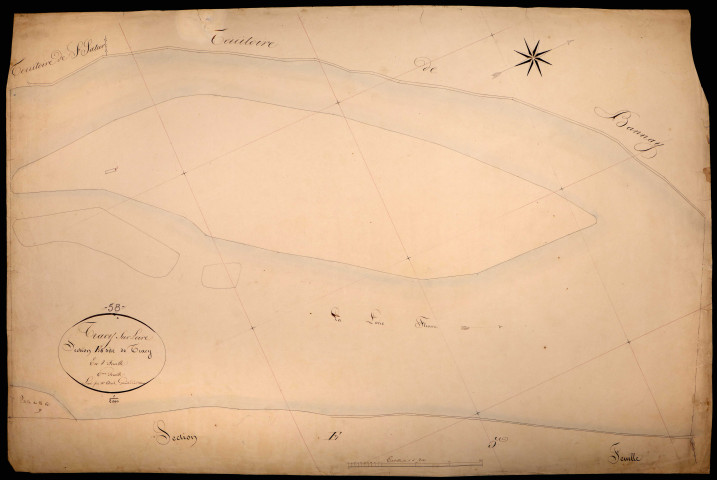 Tracy-sur-Loire, cadastre ancien : plan parcellaire de la section E dite de Tracy, feuille 6