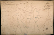 Saint-Hilaire-en-Morvan, cadastre ancien : plan parcellaire de la section A dite d'Argoulais, feuille 1