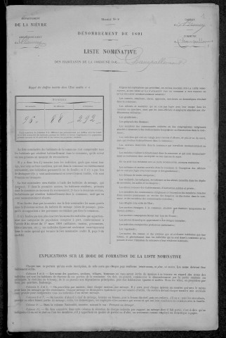 Champallement : recensement de 1891