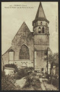 917. - PREMERY (Nièvre) Façade de l'Eglise vue de l'Ecole de Garçons