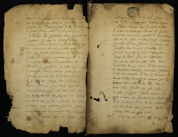 Terrier de Prye dressé par le notaire Roury pour Michel de Las, chevalier, comte de Valotte, et Jean-Baptiste de Las, chevalier, comte de Prye, seigneurs de Prye, Imphy, Le Bouchot et autres lieux.