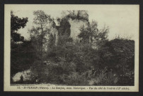 SAINT-VERAIN (Nièvre) – Le Donjon, monument historique – Vue du côté de l’entrée (IXe siècle)
