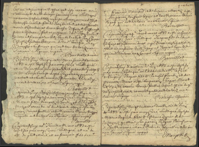 Pougny : registres paroissiaux.