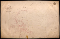 Tannay, cadastre ancien : plan parcellaire de la section B dite de Tannay, feuille 3