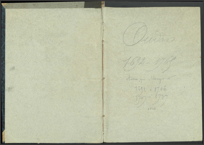 Oudan : registres paroissiaux.