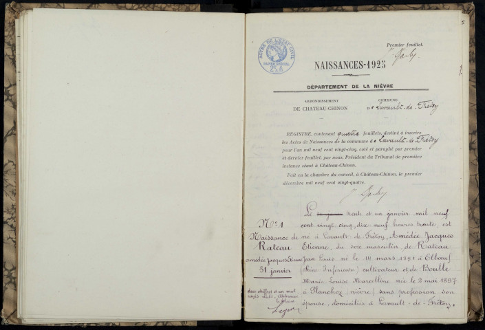 Lavault-de-Frétoy : actes d'état civil.