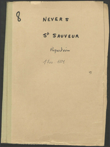 Nevers (Saint-Sauveur) : registres paroissiaux.