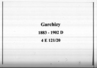 Garchizy : actes d'état civil (décès).