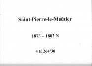 Saint-Pierre-le-Moûtier : actes d'état civil.