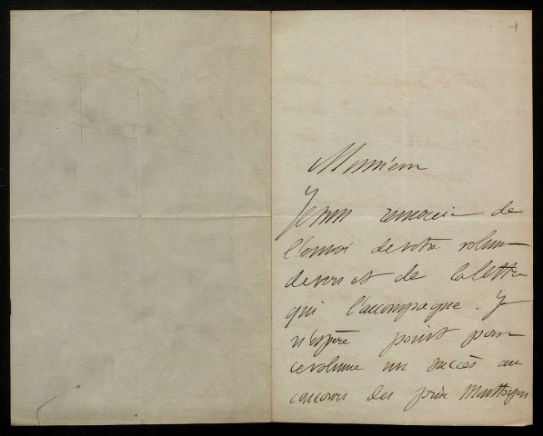 PRÉVOST-PARADOL (Lucien Anatole), homme politique (1829-1870) : 1 lettre.