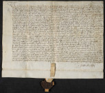 Biens et droits. - Fonciers à Urzy, vente par Laurent Caddo à l'abbaye Saint-Martin de Nevers : contrat (16 septembre 1417), pièce jointe [1408].
