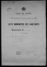Nevers, Quartier du Croux, 6e section : recensement de 1926