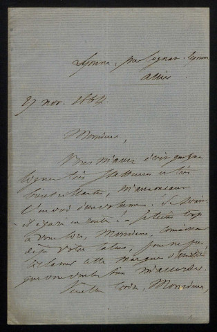 MONTLAUR (Eugène, marquis de), homme politique (1815-1895) : 15 lettres, manuscrits.