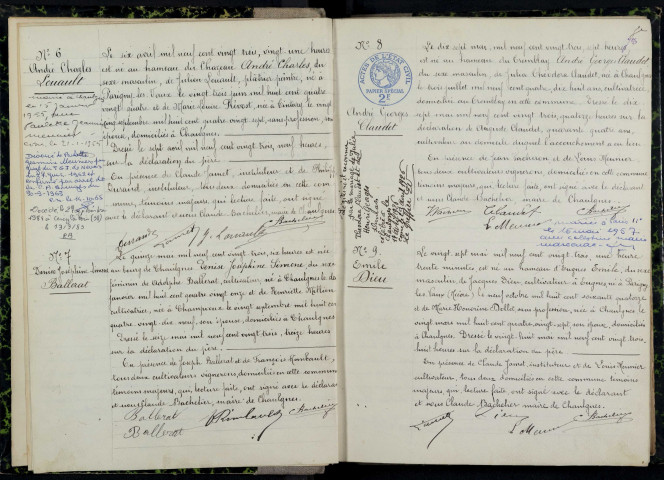 Chaulgnes : actes d'état civil.