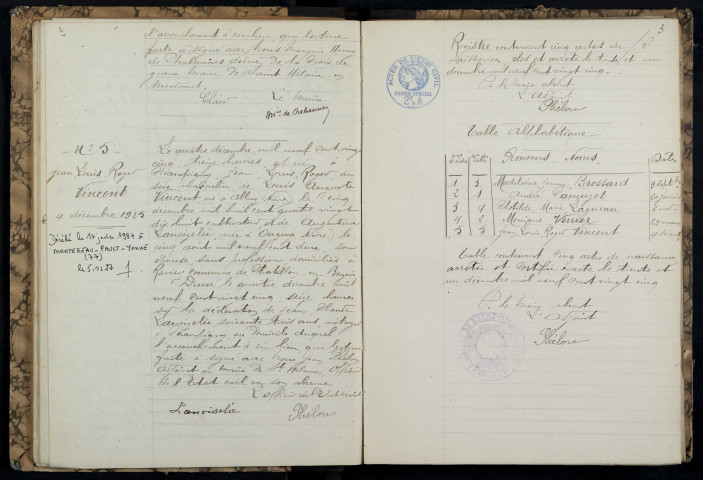 Saint-Hilaire-en-Morvan : actes d'état civil.