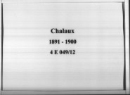 Chalaux : actes d'état civil.
