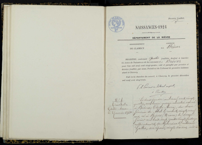 Brèves : actes d'état civil.