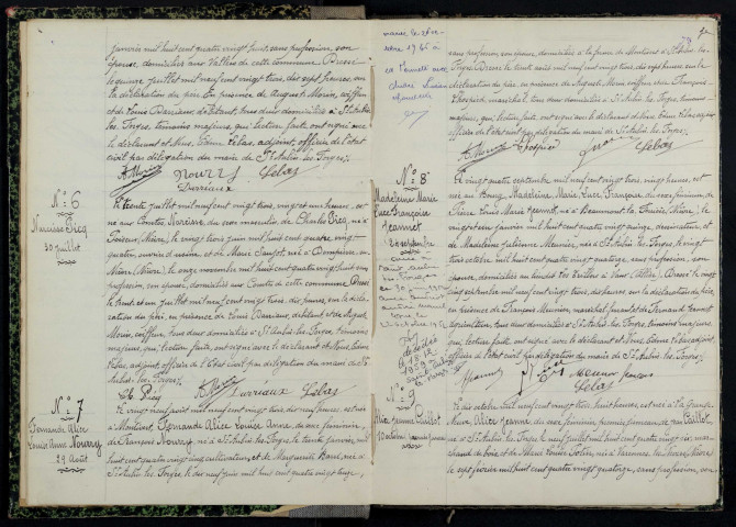 Saint-Aubin-les-Forges : actes d'état civil.