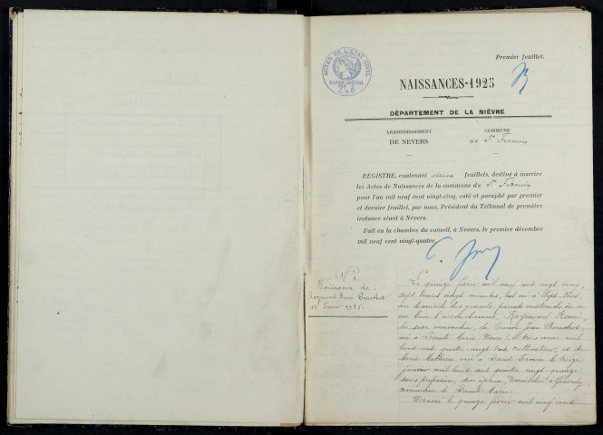 Saint-Firmin : actes d'état civil.