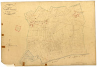 Cosne-sur-Loire, cadastre ancien : plan parcellaire de la section D dite de Fontaine-Morin, feuille 2, développement