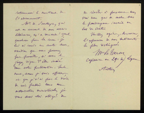 Letersec, dit François Moireau, poète et militaire : 30 lettres.