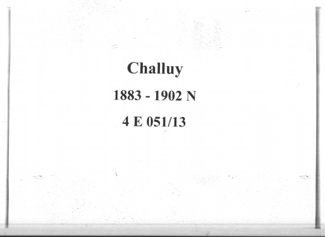 Challuy : actes d'état civil (naissances).