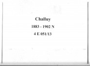 Challuy : actes d'état civil (naissances).