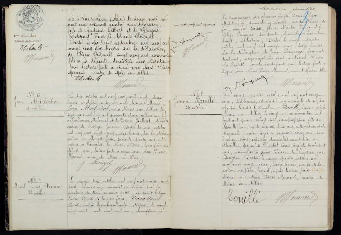 Mars-sur-Allier : actes d'état civil.