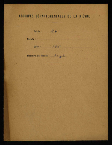 Terrier de Prye, dressé par le notaire Petit pour Antoine de La Grange, chevalier des ordres, seigneur d'Arquian, Prye et Imphy, capitaine de 50 hommes d'ordonnances.