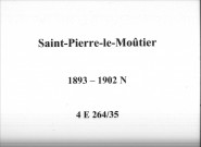 Saint-Pierre-le-Moûtier : actes d'état civil (naissances).