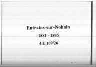 Entrains-sur-Nohain : actes d'état civil.