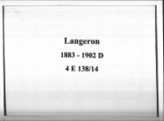 Langeron : actes d'état civil (décès).