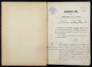 Château-Chinon Ville : actes d'état civil.